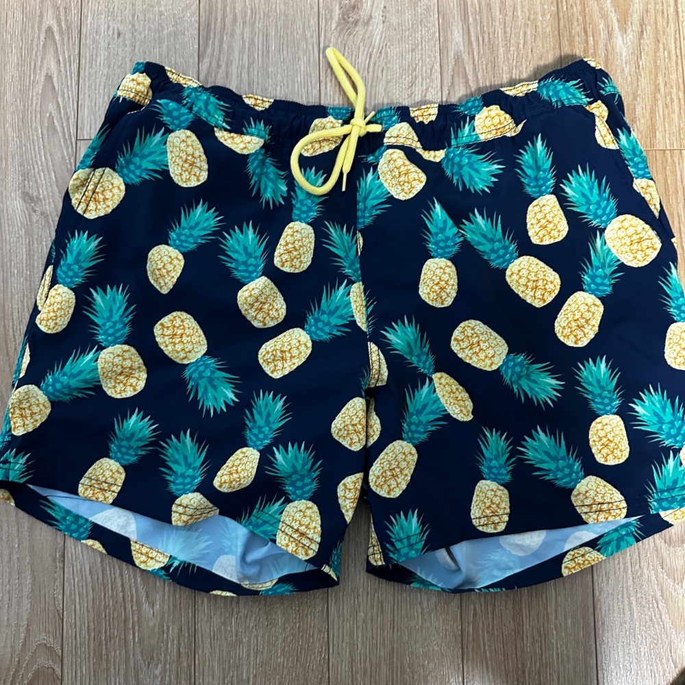 J Crew Pineapple Print Swim Shorts